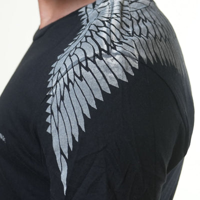Armani Exchange Wings Black Printed Tshirt