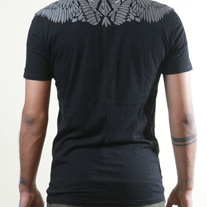 Armani Exchange Wings Black Printed Tshirt