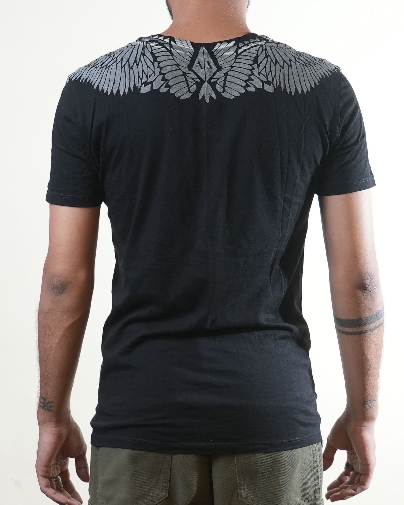 Armani Exchange Wings Black Printed Tshirt