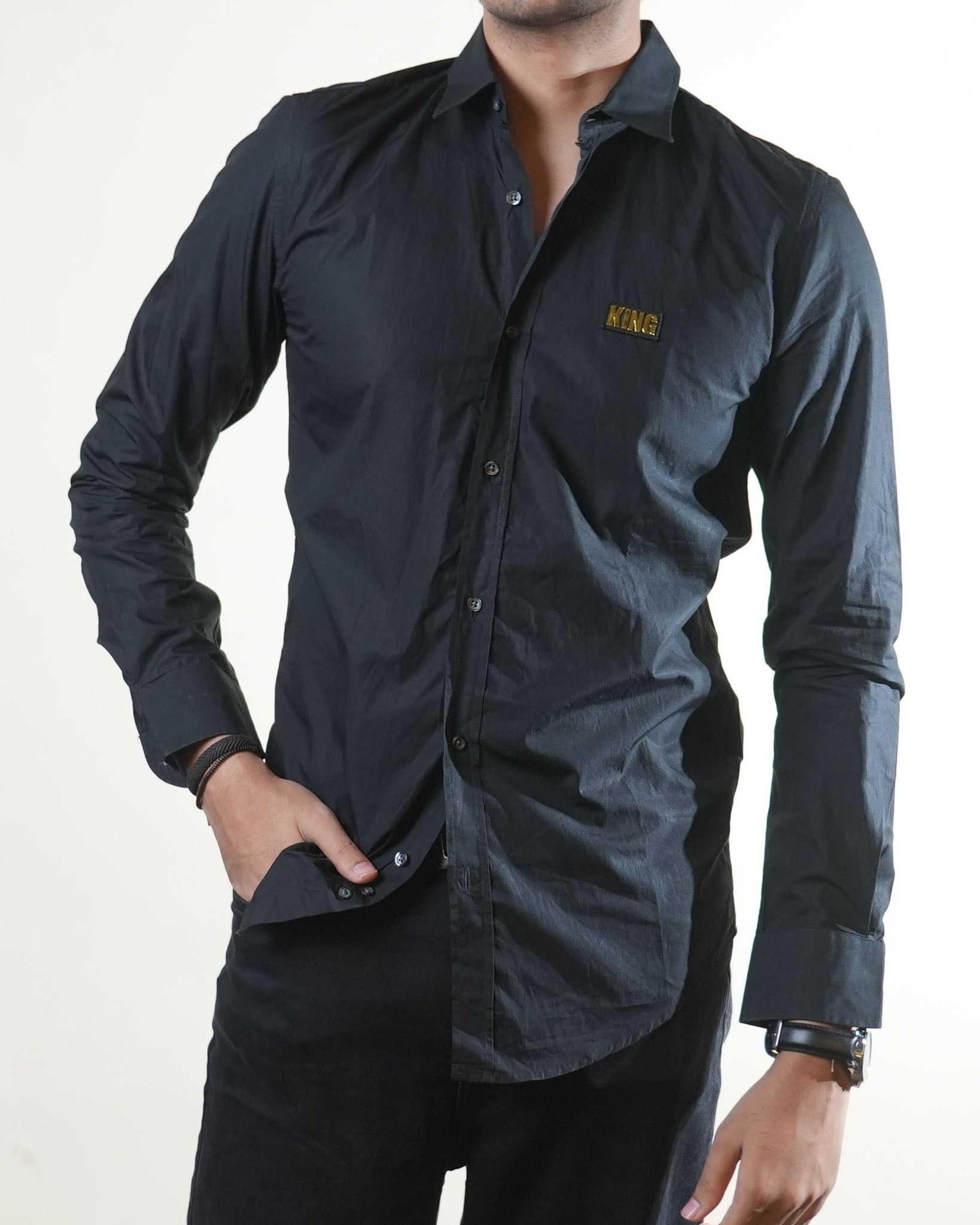 The Emperor Black King Full Sleeve Shirt