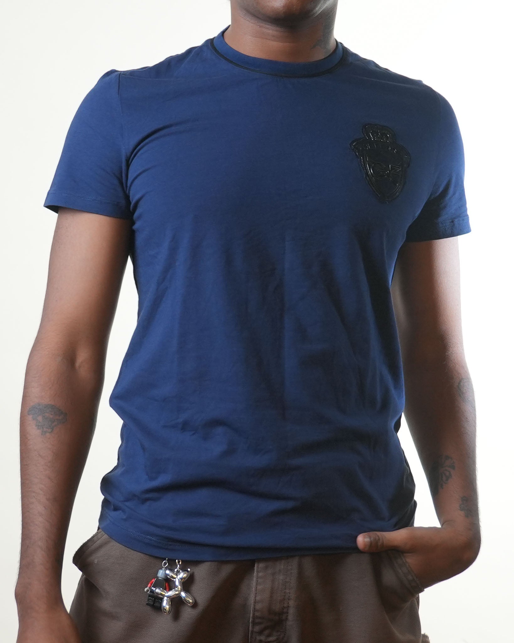 Gf Ferre Navy Blue Crewneck Tshirt