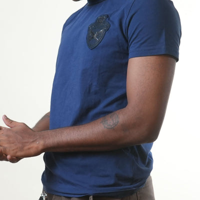 Gf Ferre Navy Blue Crewneck Tshirt