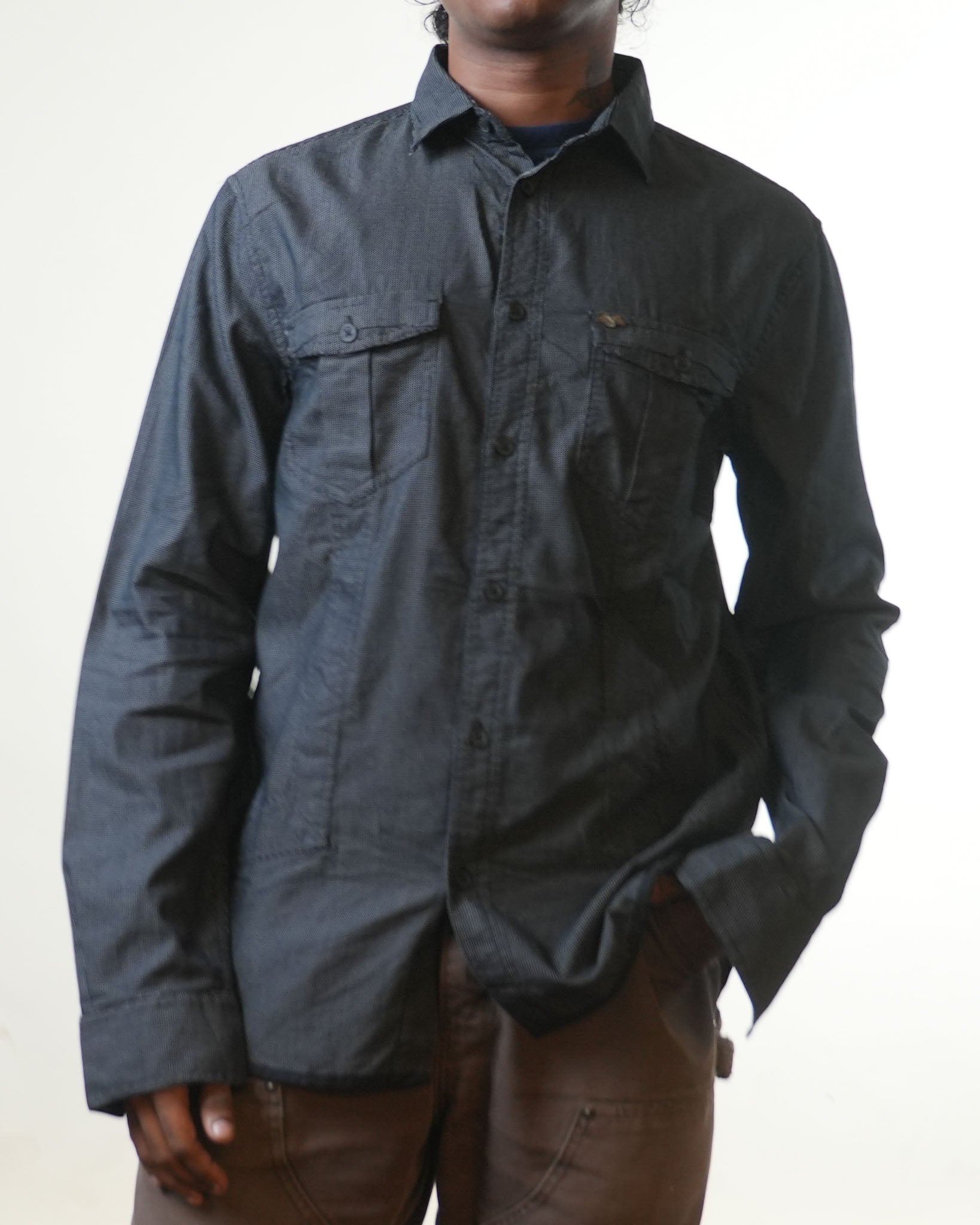 Armani Exchange Black Dotted Shirt