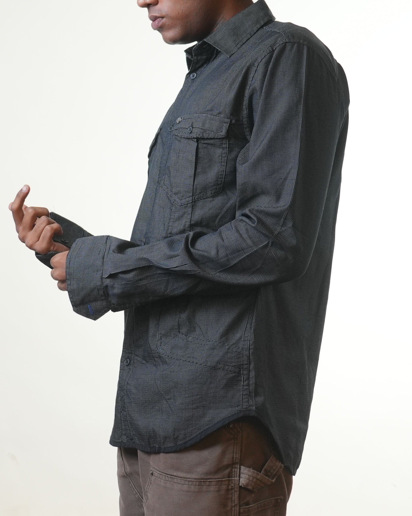 Armani Exchange Black Dotted Shirt
