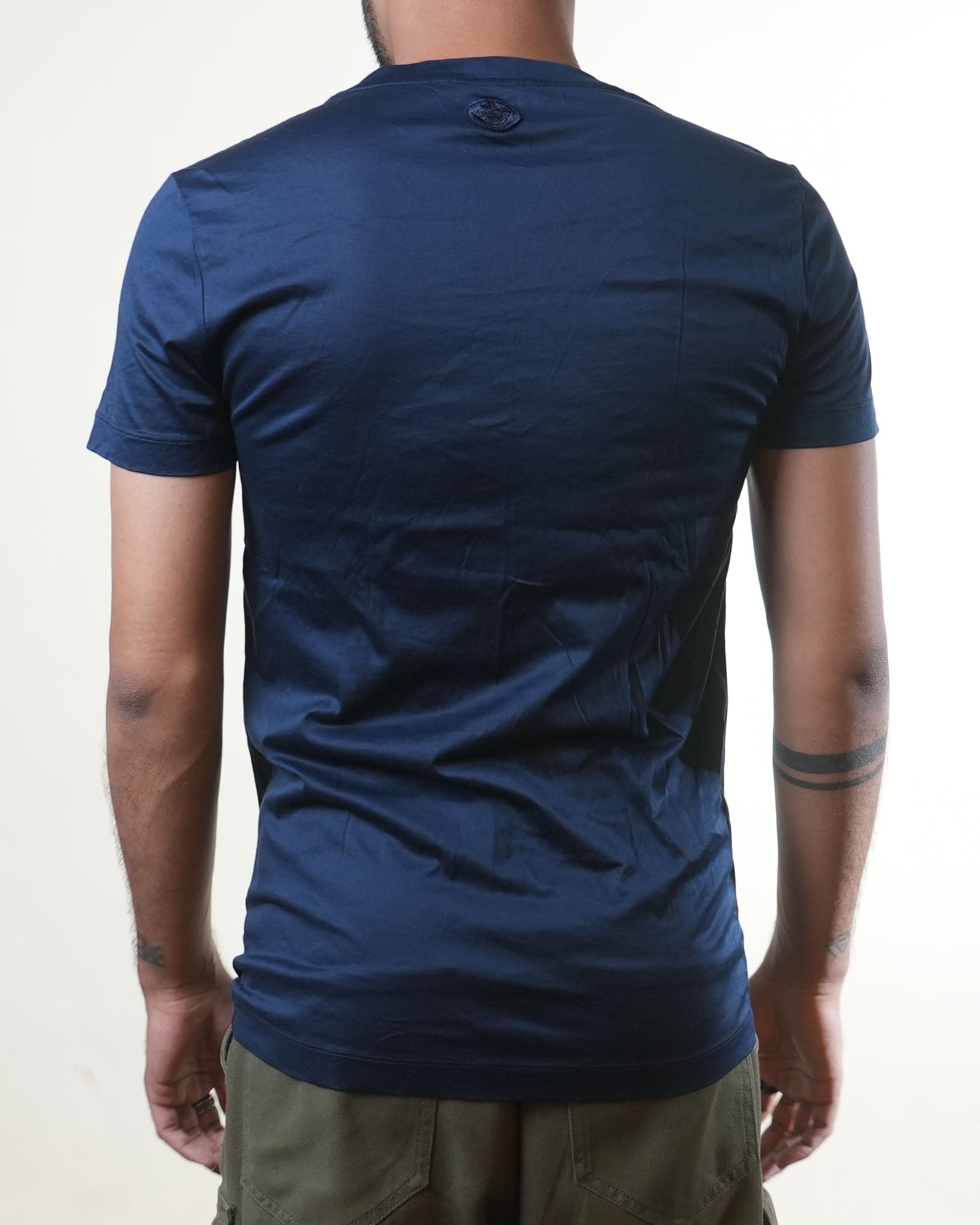 Versace Navy Blue Black Print Tshirt