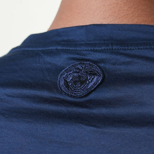 Versace Navy Blue Black Print Tshirt