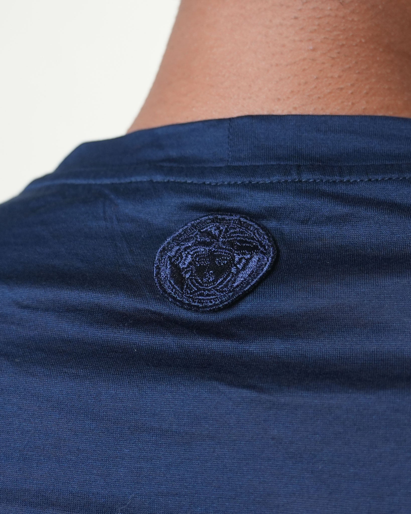Versace Navy Blue Black Print Tshirt
