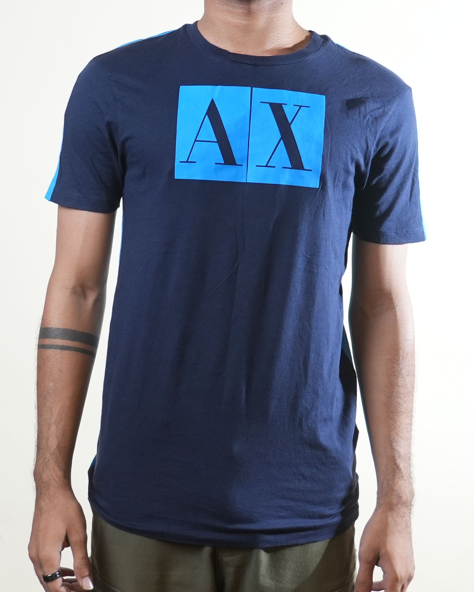 Armani Exchange Blue Basic Tee
