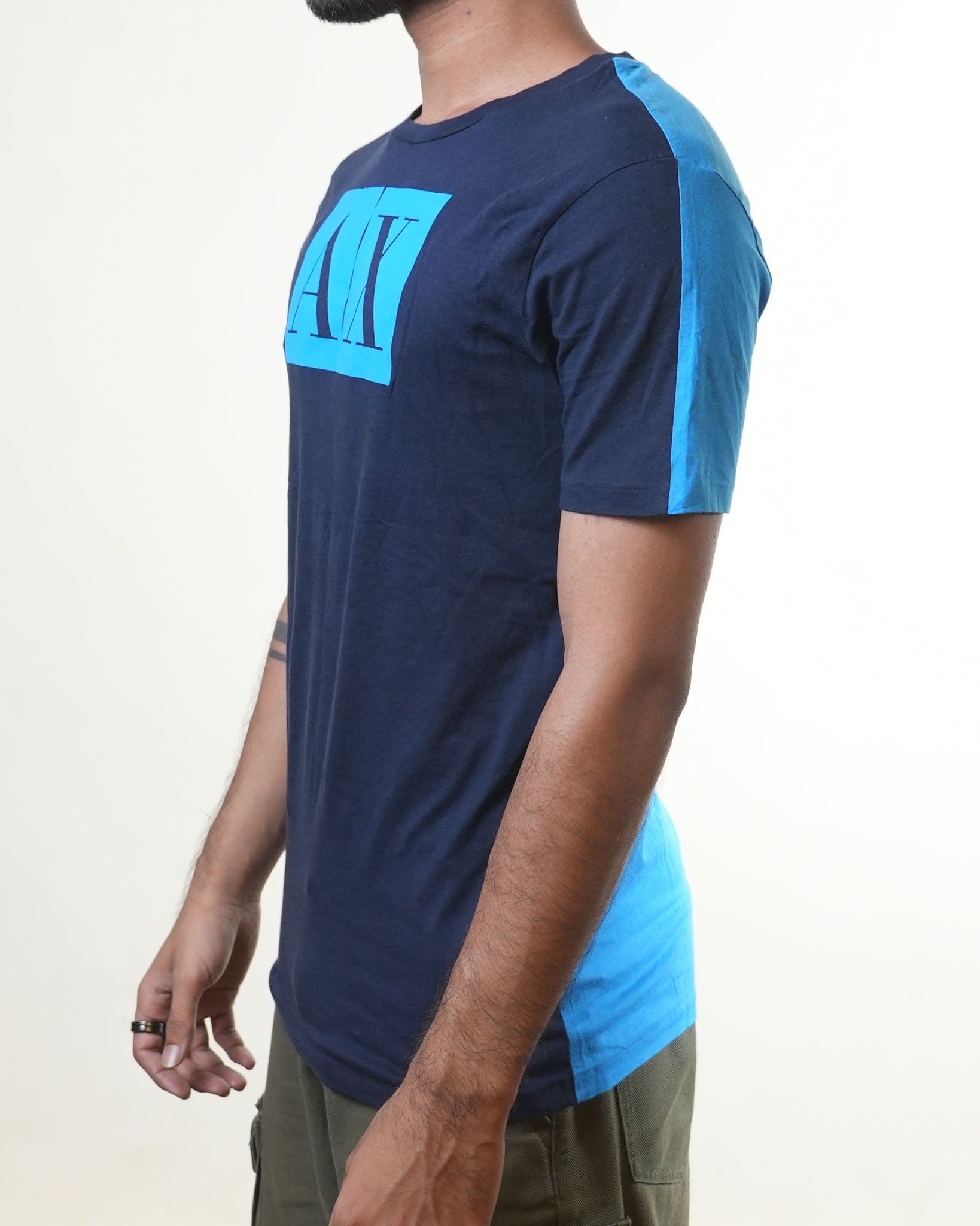 Armani Exchange Blue Basic Tee