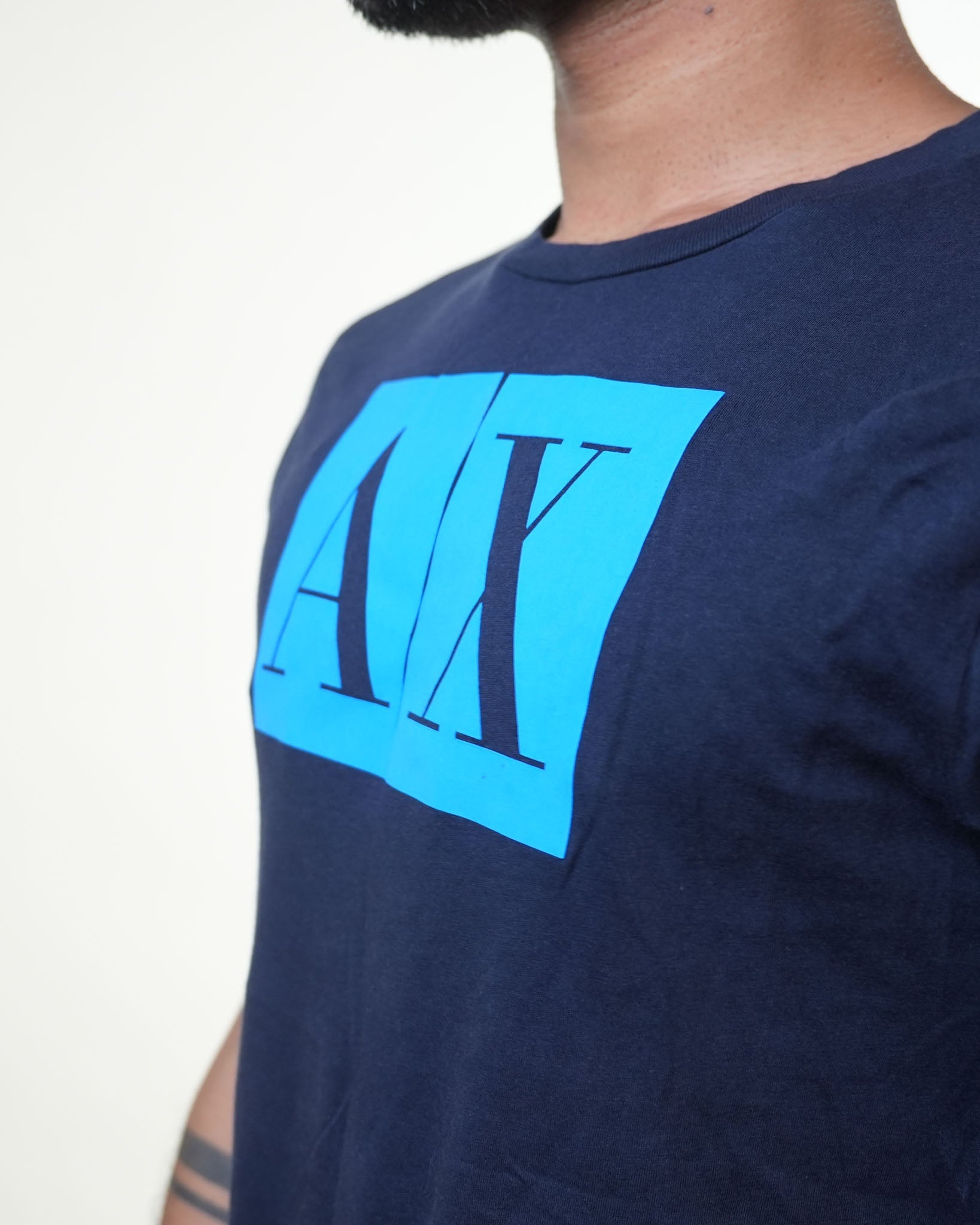 Armani Exchange Blue Basic Tee