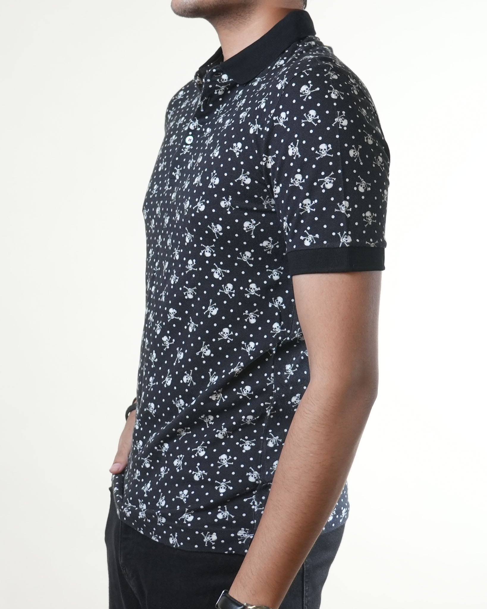 Dolce & Gabbana Skull Printed Black Tee