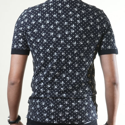 Dolce & Gabbana Skull Printed Black Tee