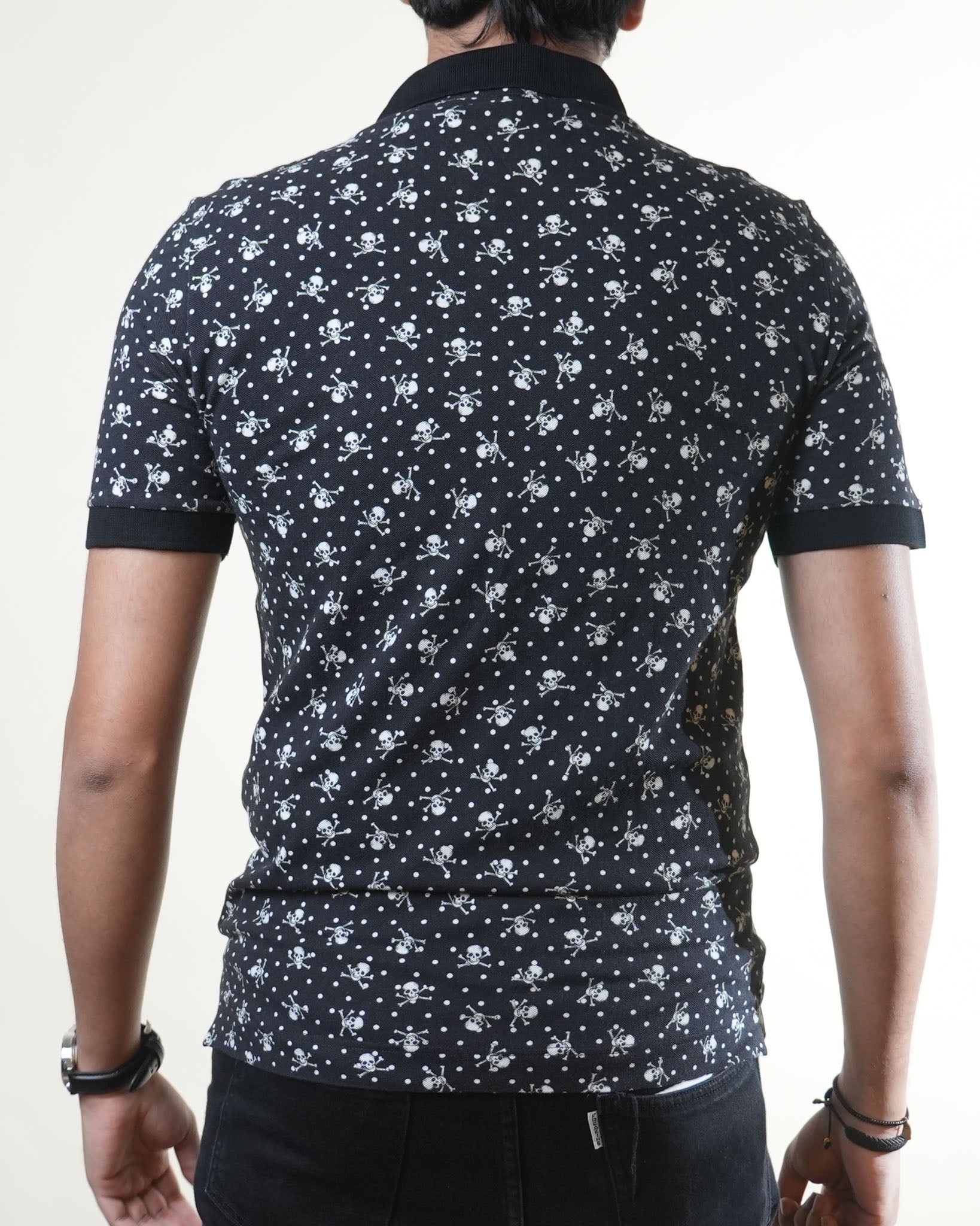 Dolce & Gabbana Skull Printed Black Tee