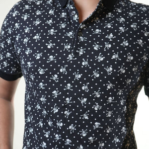 Dolce & Gabbana Skull Printed Black Tee