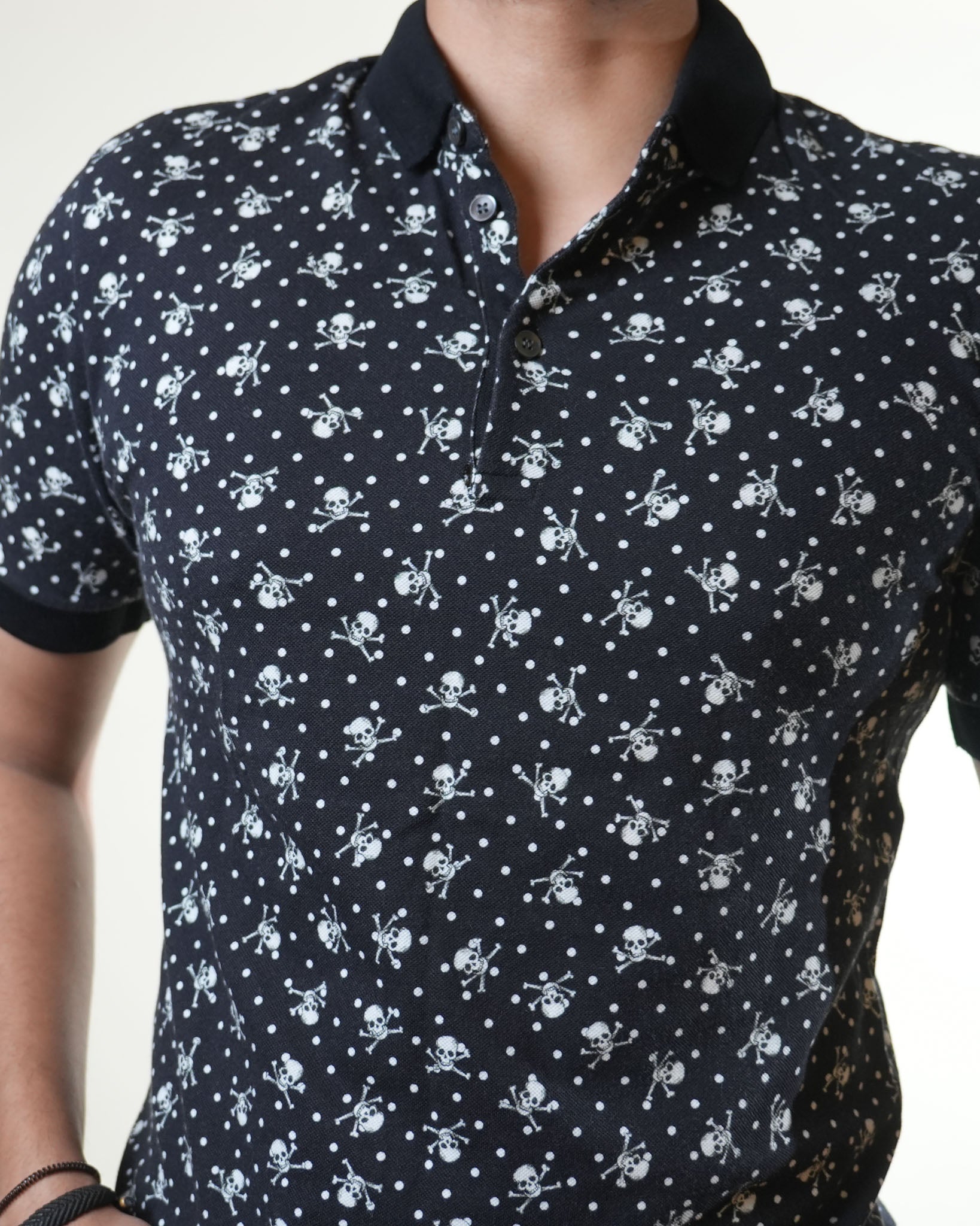 Dolce & Gabbana Skull Printed Black Tee