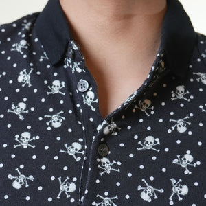 Dolce & Gabbana Skull Printed Black Tee