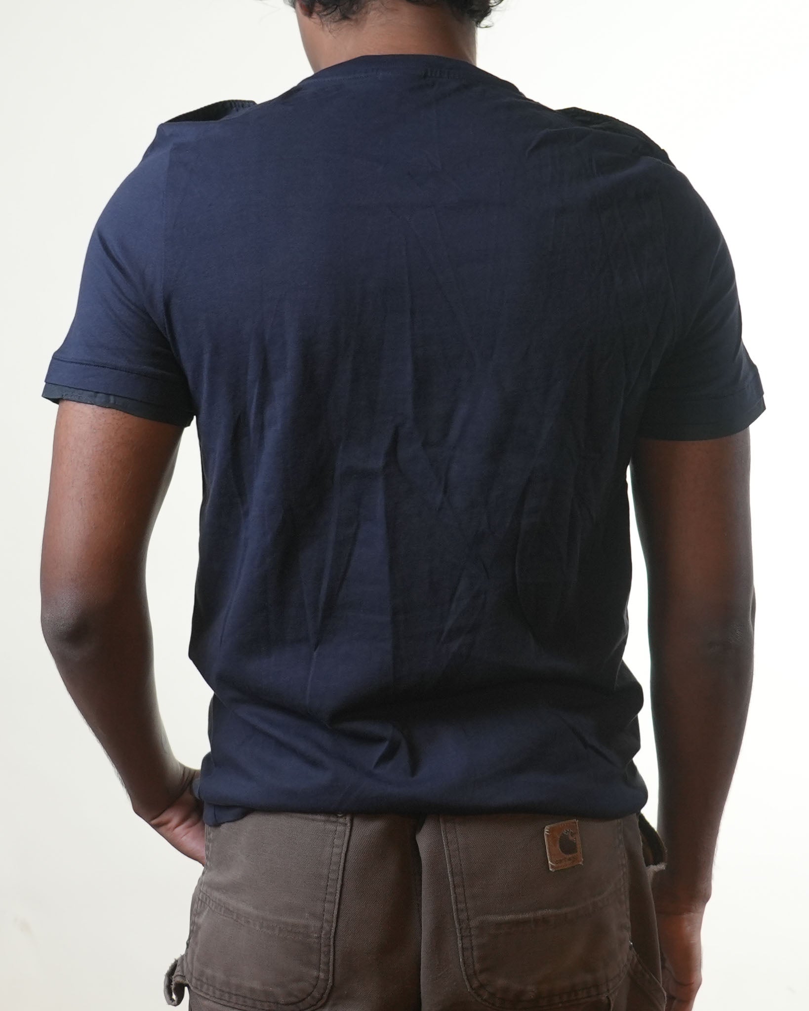 Gf Ferre Navy Blue Shoulder Flap Tshirt