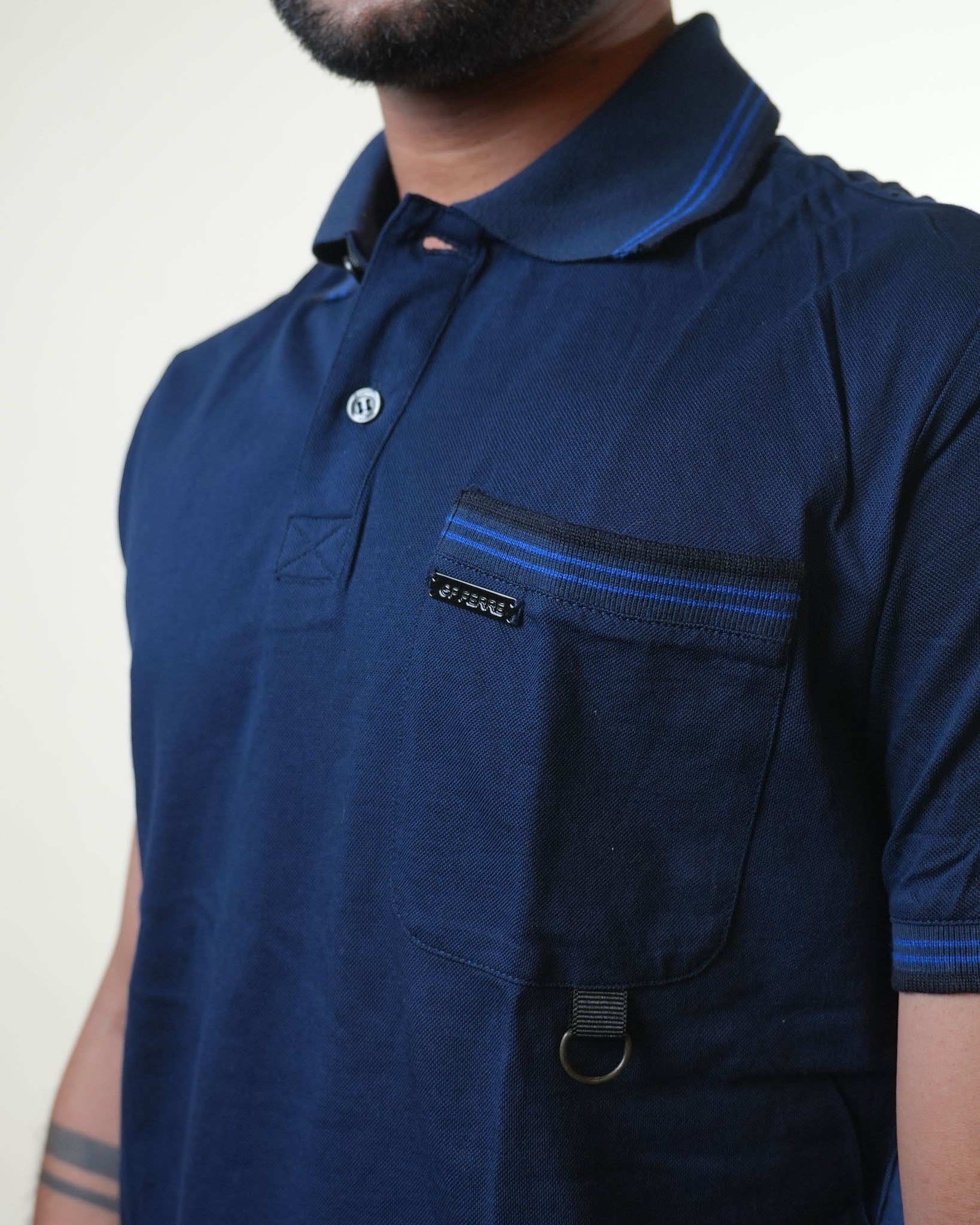 Gf Ferre Navy Blue Polo Tshirt