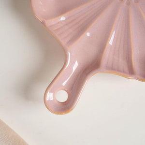 Ocean Square Plate with Handle Pink