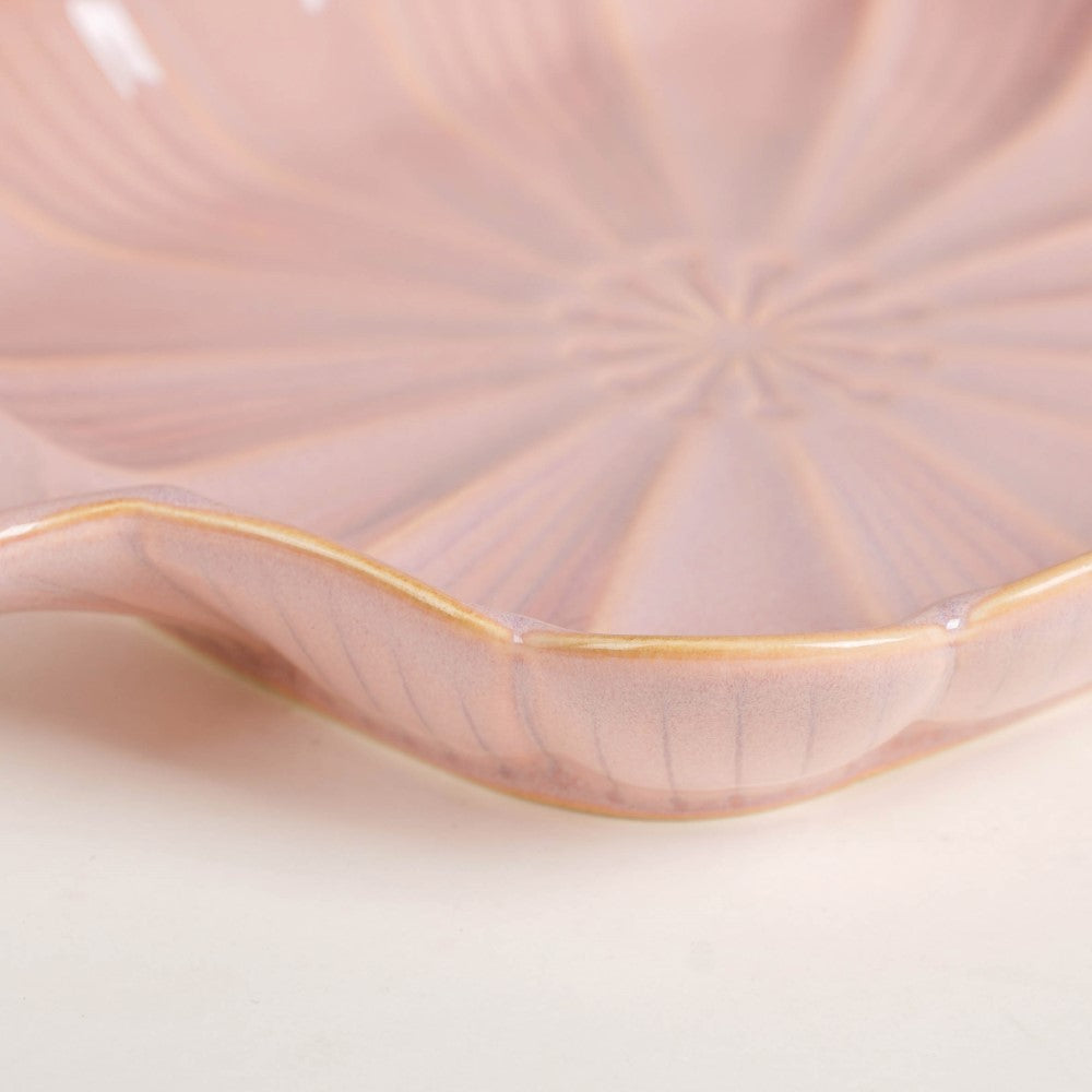 Ocean Square Plate with Handle Pink