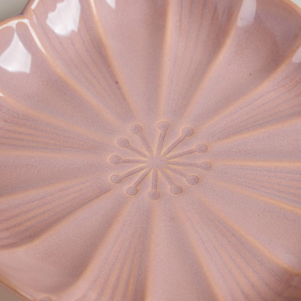 Ocean Square Plate with Handle Pink