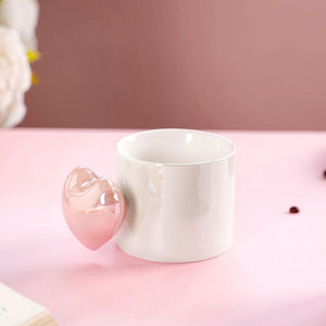 Heart Balloon Coffee Mug Set Of 2 Pink Blue 330ml