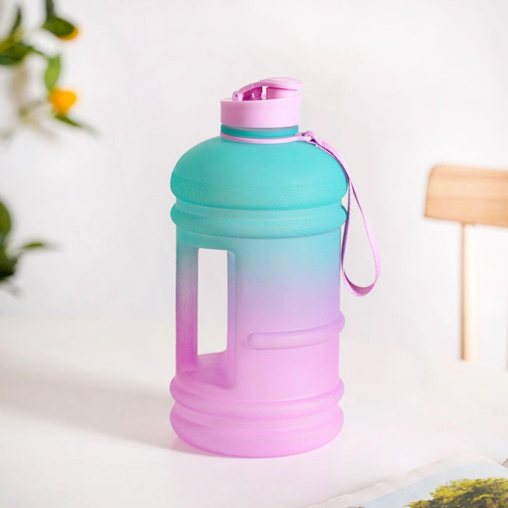 AquaBurst Large Capacity Gym Water Bottle Ombre Pink Turquoise 2400ml