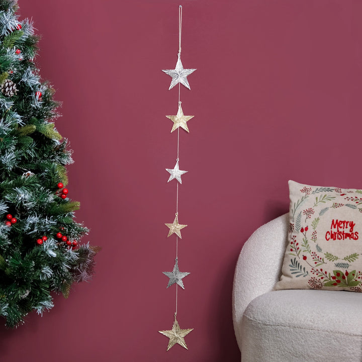 Glam Festive Christmas Star Garland