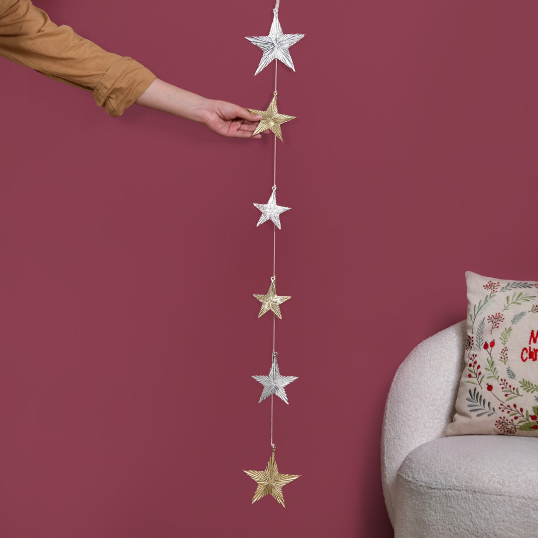 Glam Festive Christmas Star Garland