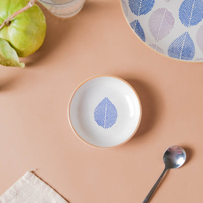 House of Eden Blue Leaf Dessert Plate 50ml