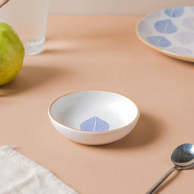 House of Eden Blue Leaf Dessert Plate 50ml