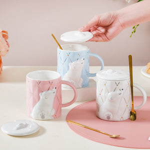 Bear Mug With Lid And Spoon