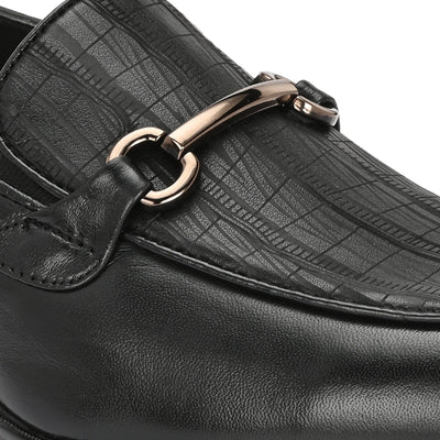 Egoss Platinum Printed Loafers For Men