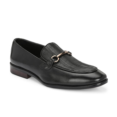Egoss Platinum Printed Loafers For Men
