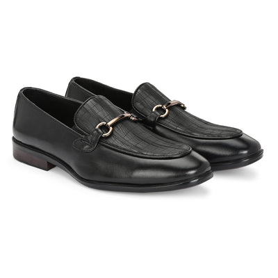 Egoss Platinum Printed Loafers For Men