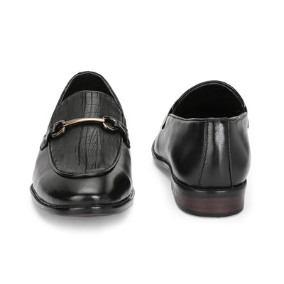 Egoss Platinum Printed Loafers For Men