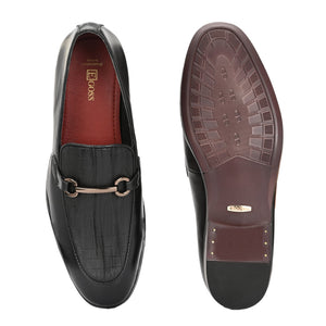 Egoss Platinum Printed Loafers For Men