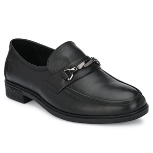 Egoss Leather Buckled Slip On Shoes For Men