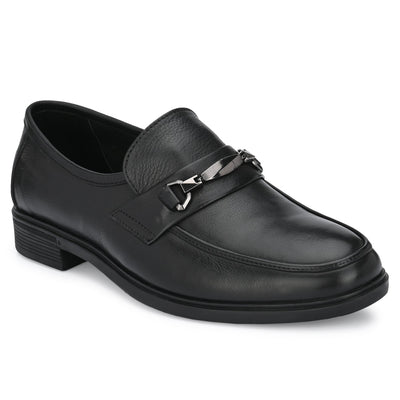 Egoss Leather Buckled Slip On Shoes For Men