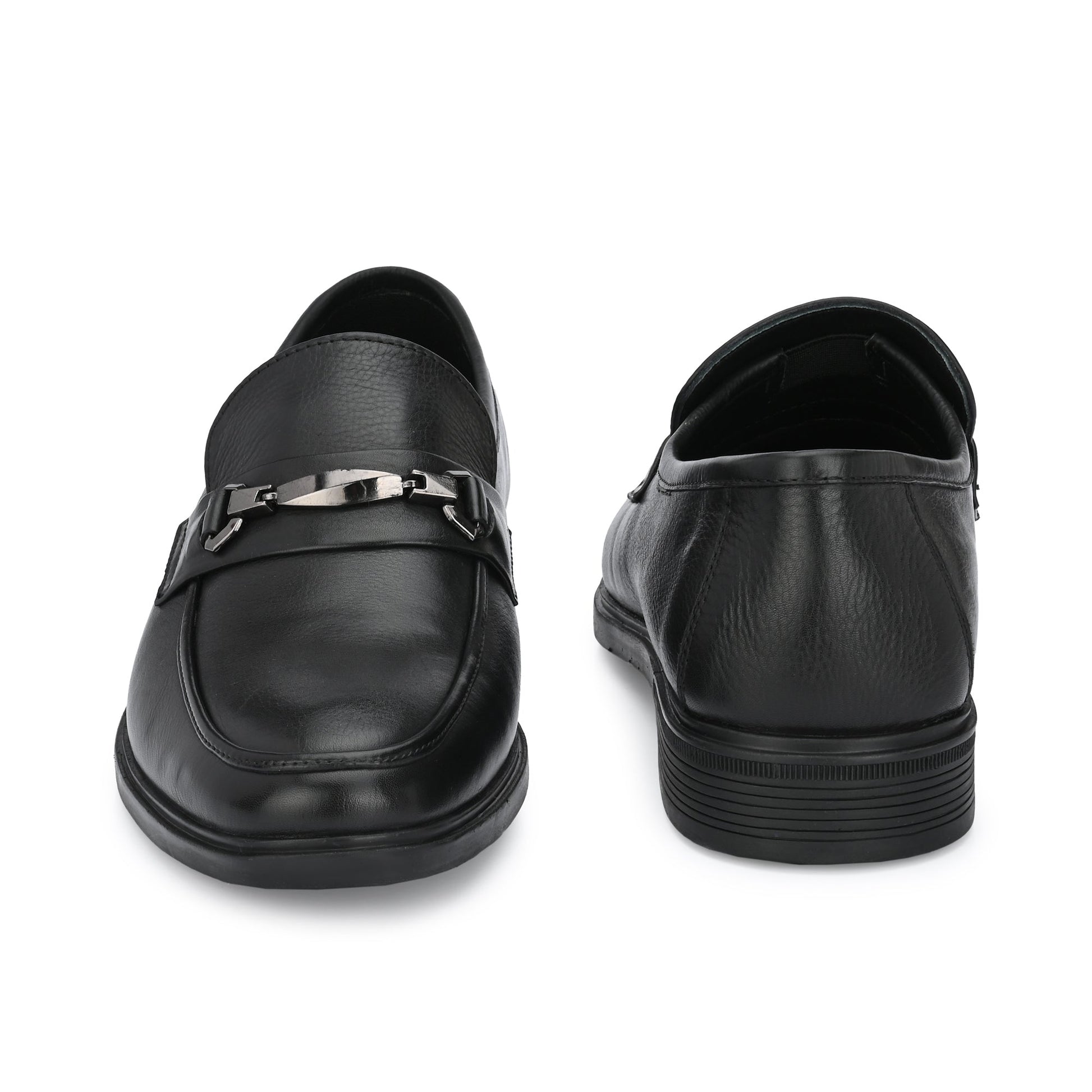 Egoss Leather Buckled Slip On Shoes For Men