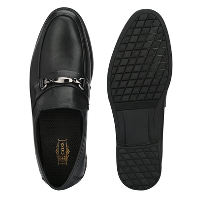 Egoss Leather Buckled Slip On Shoes For Men