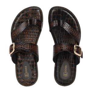 Egoss Ethnic Slippers For Men