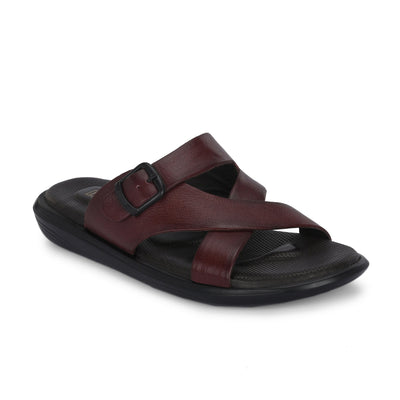 Egoss Leather Slippers For Men