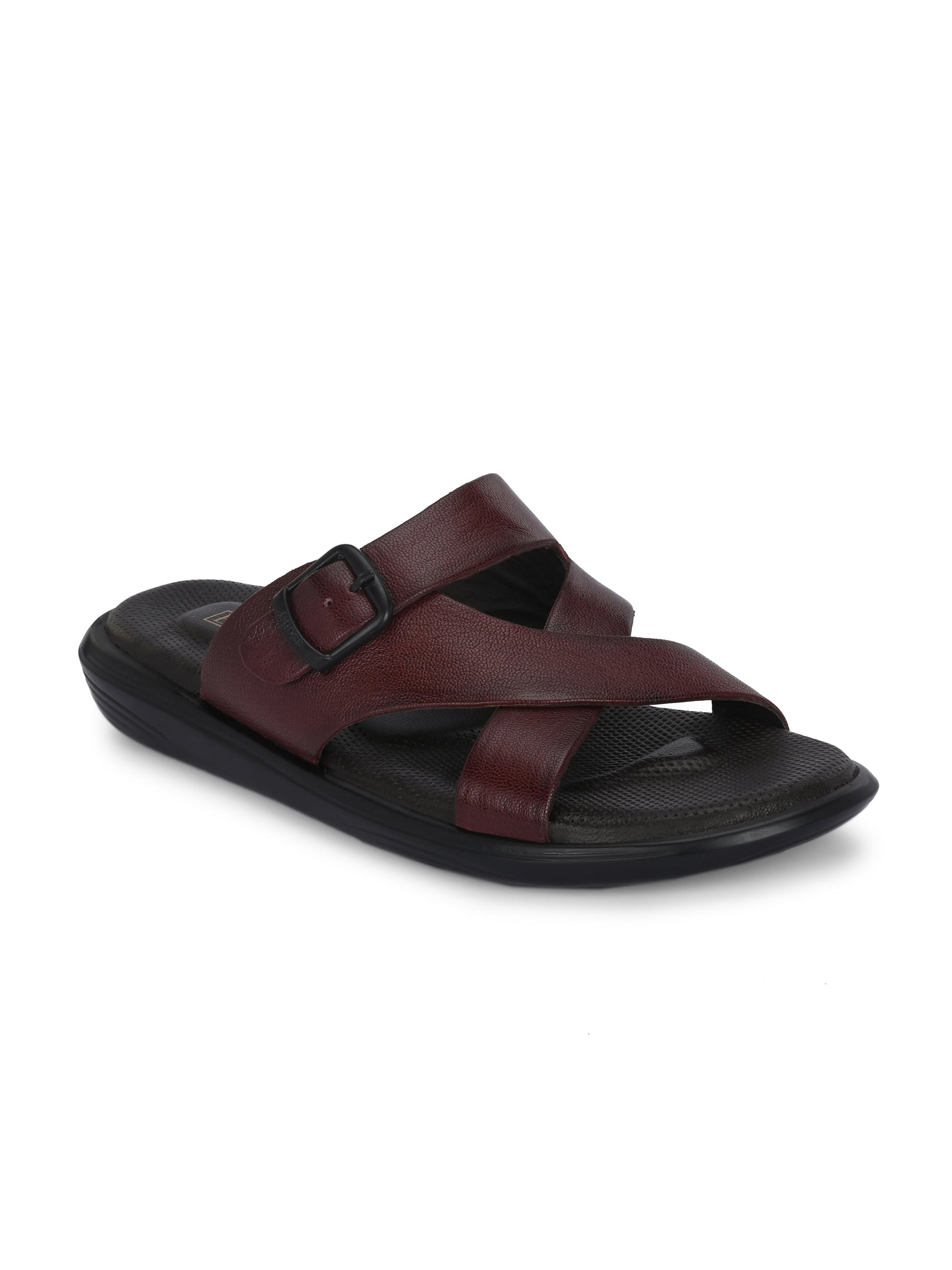 Egoss Leather Slippers For Men