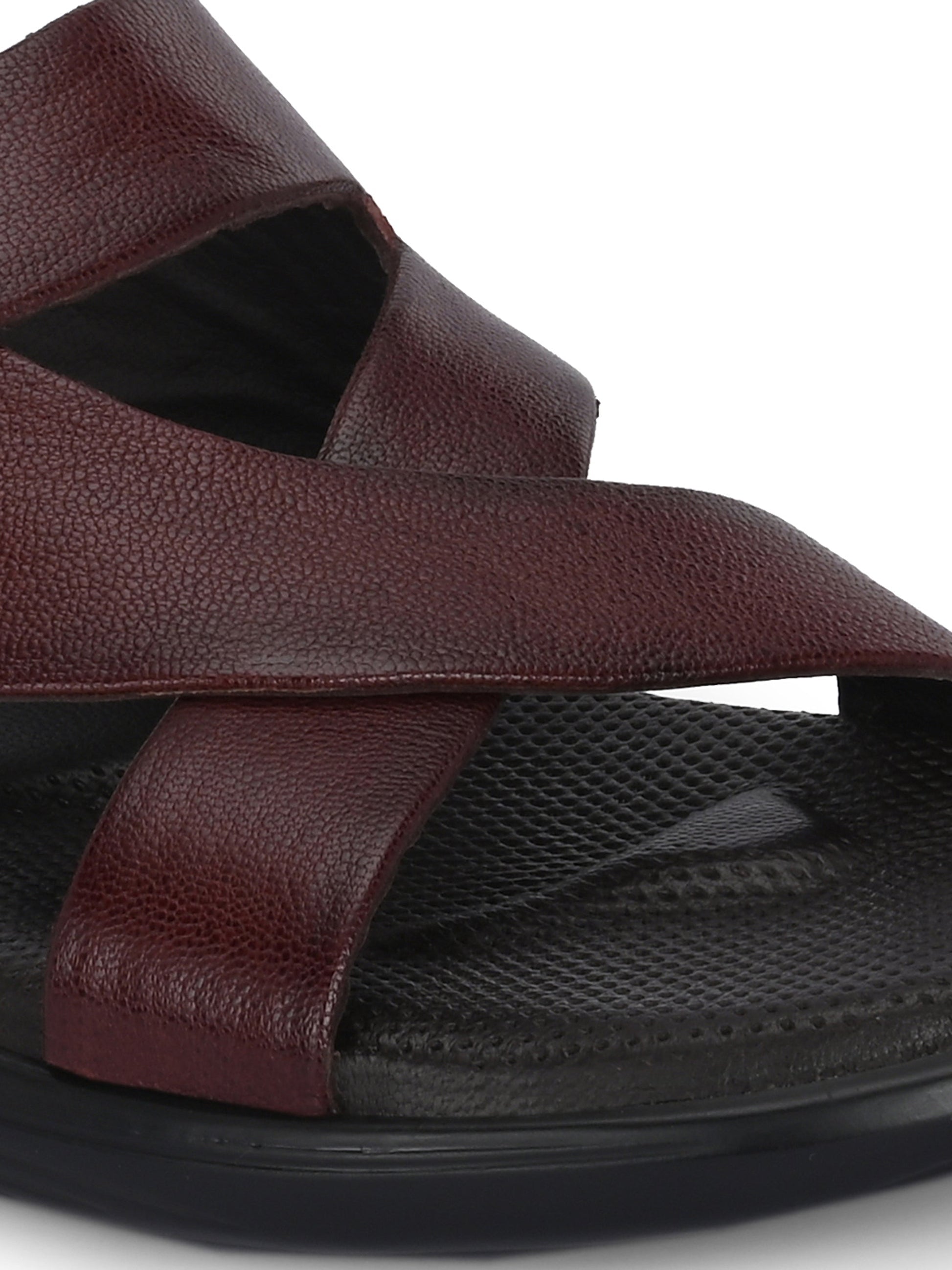 Egoss Leather Slippers For Men