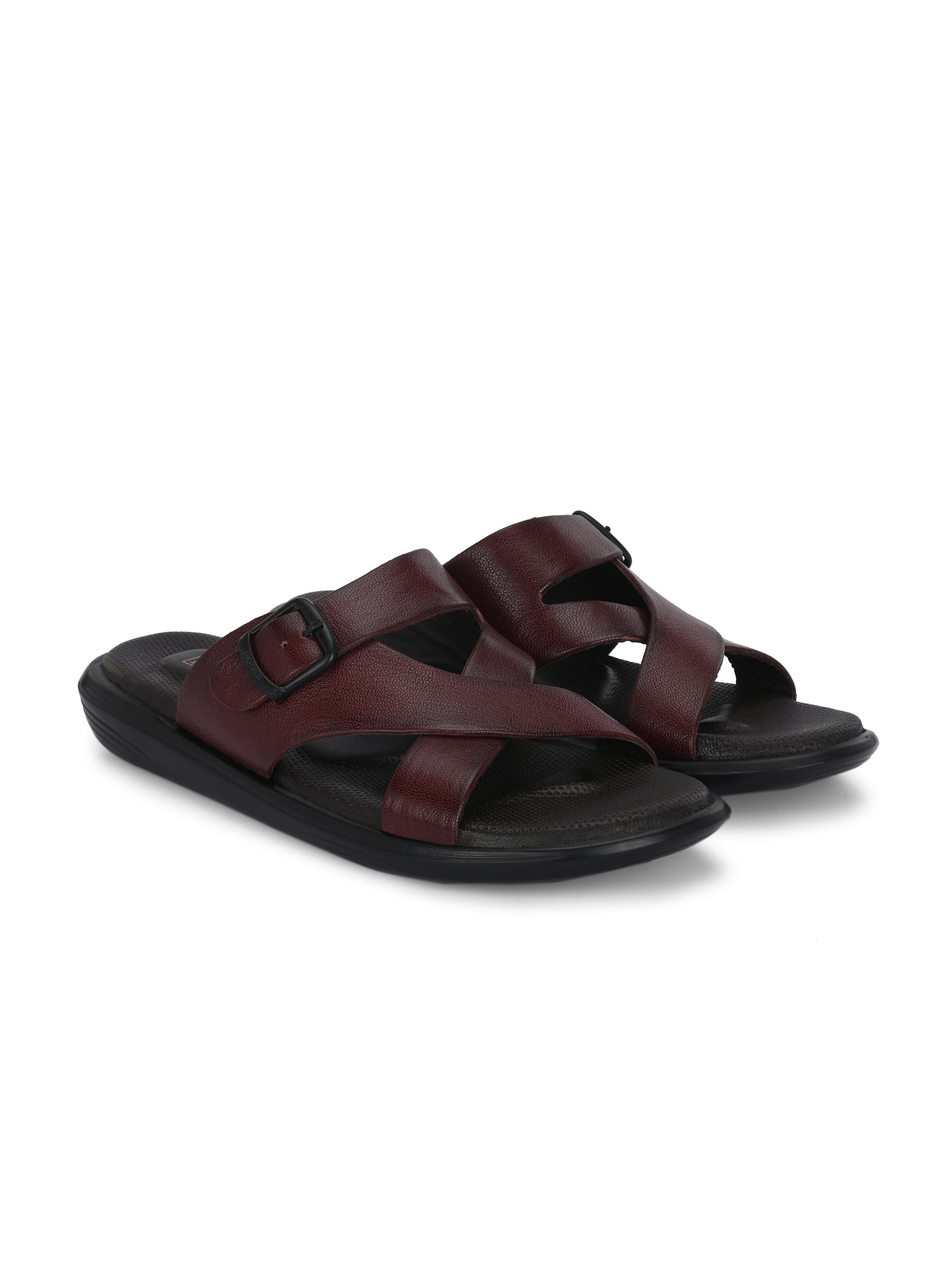 Egoss Leather Slippers For Men