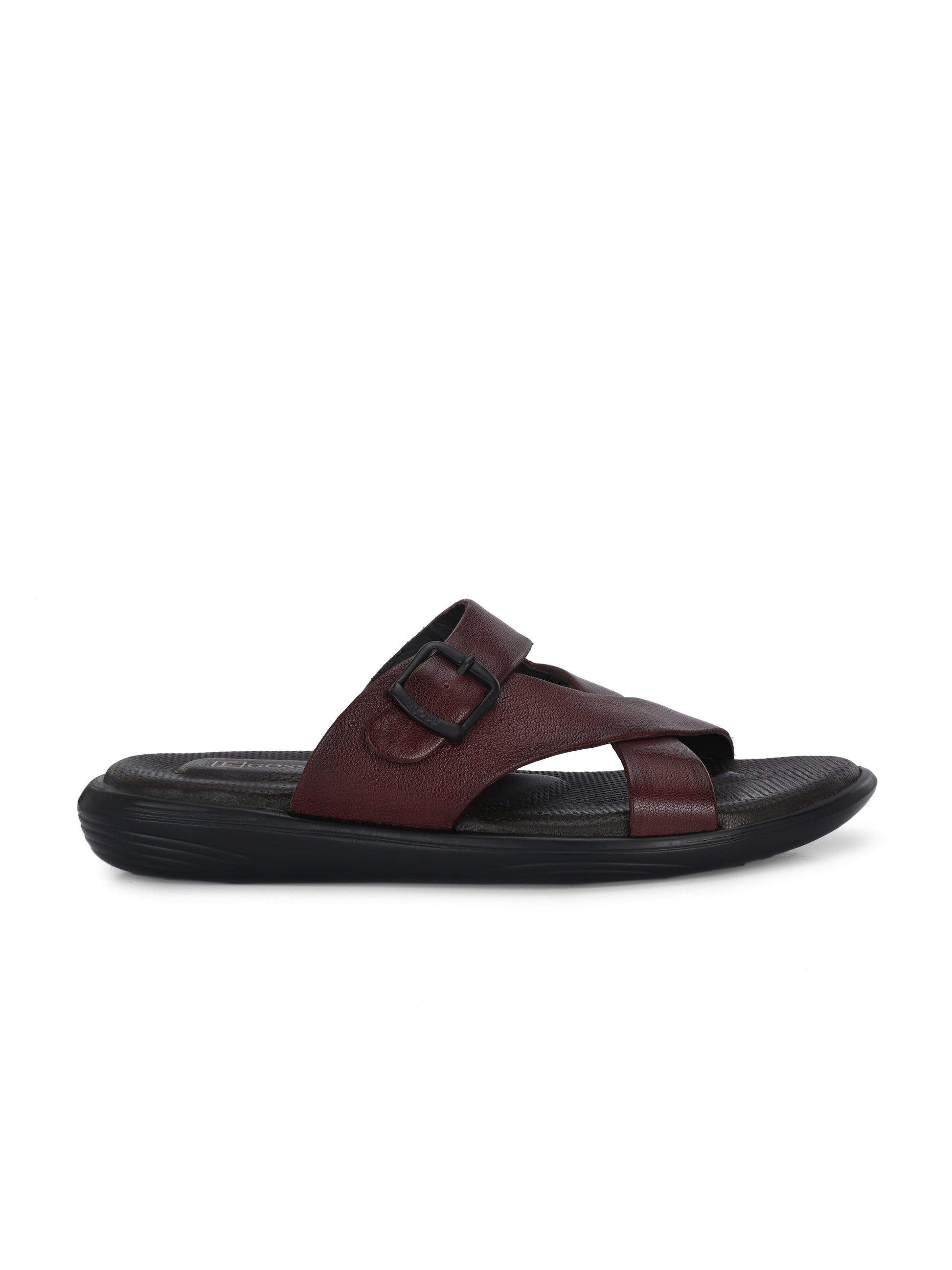Egoss Leather Slippers For Men