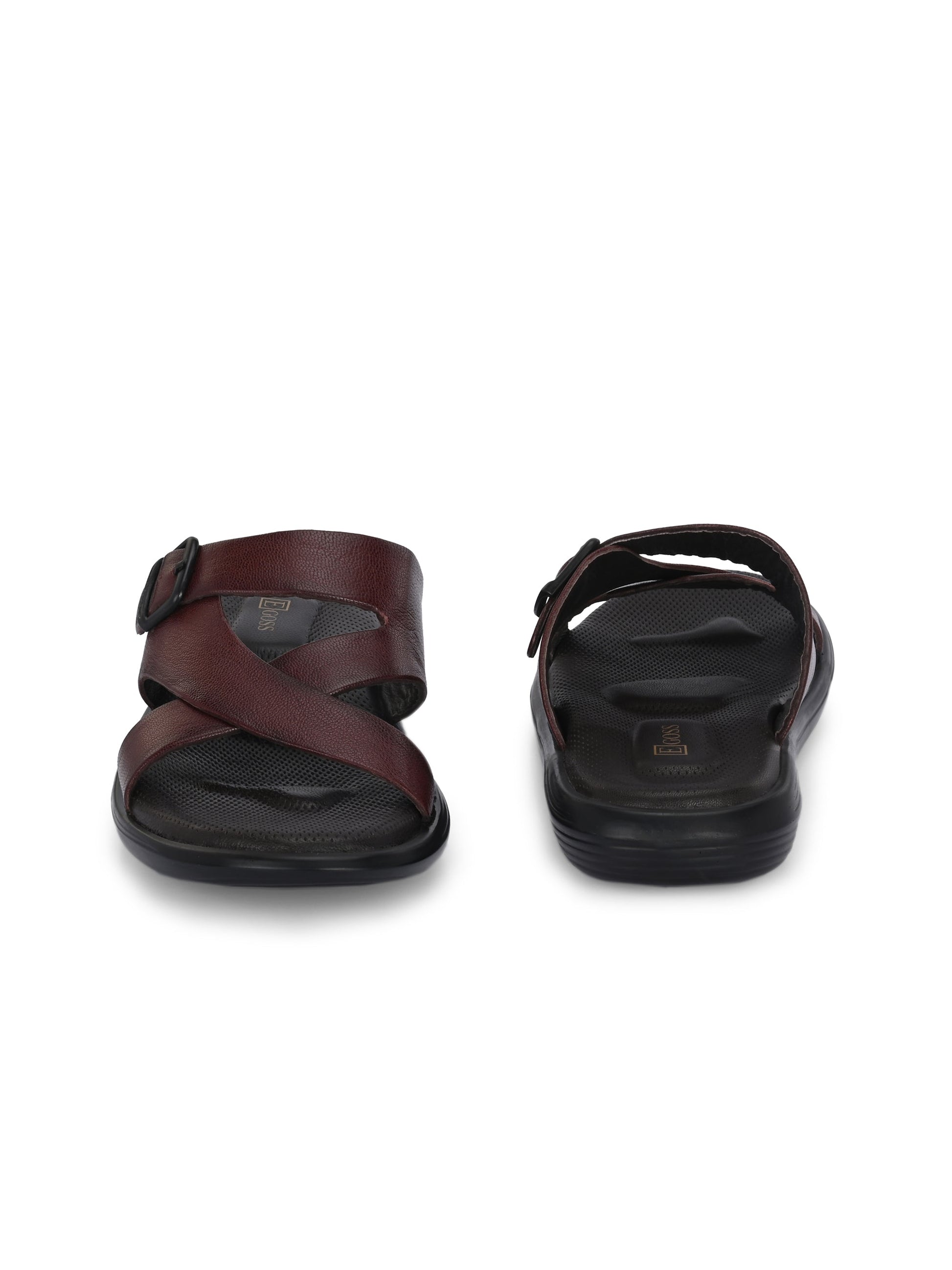 Egoss Leather Slippers For Men