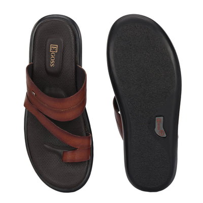 Egoss Leather Slippers For Men