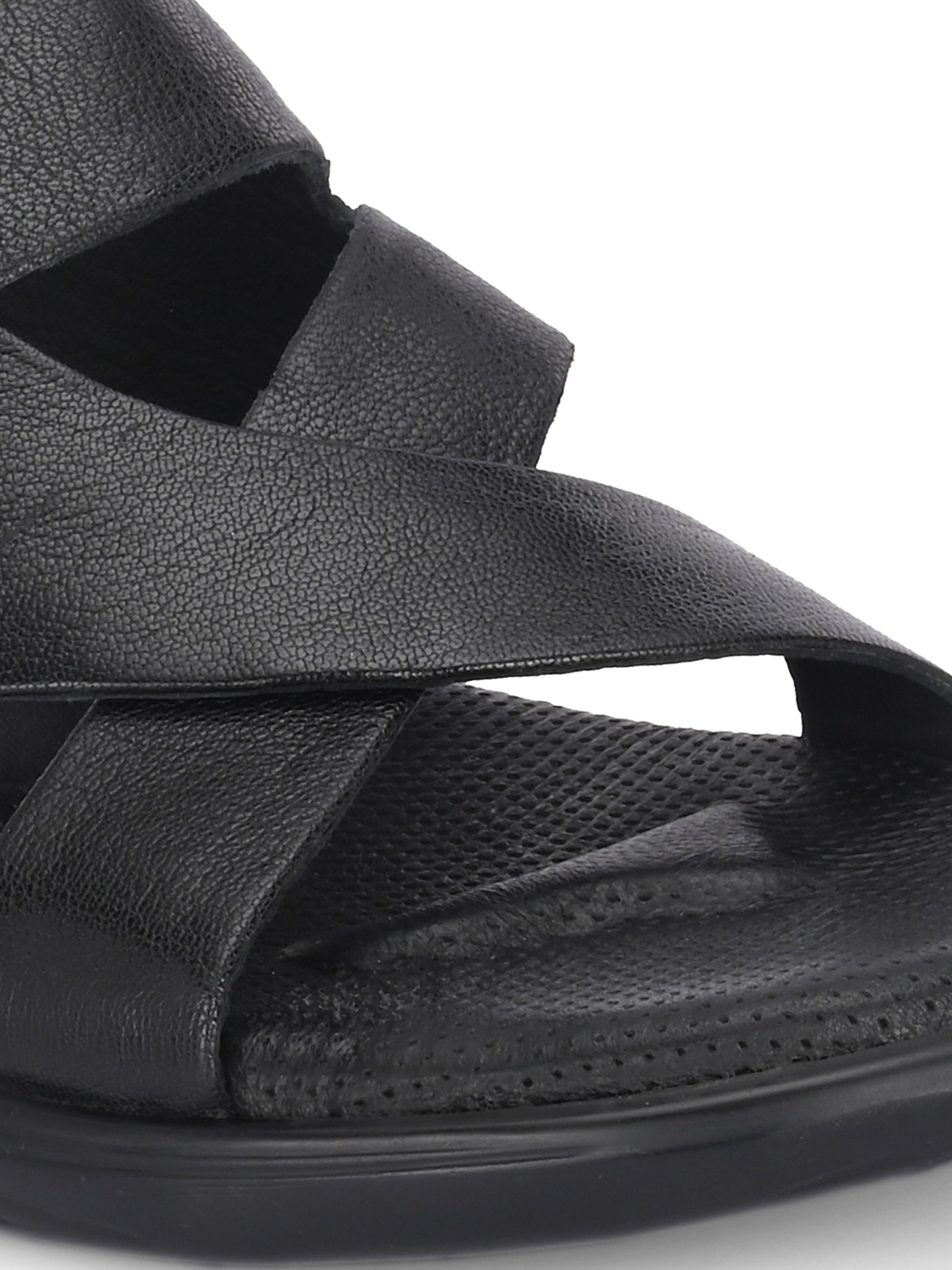 Egoss Leather Slippers For Men